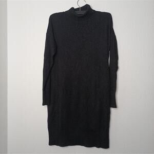 Lululemon Athletica Black Long Sleeve Dress Viscose Cashmere Athleisure Cozy